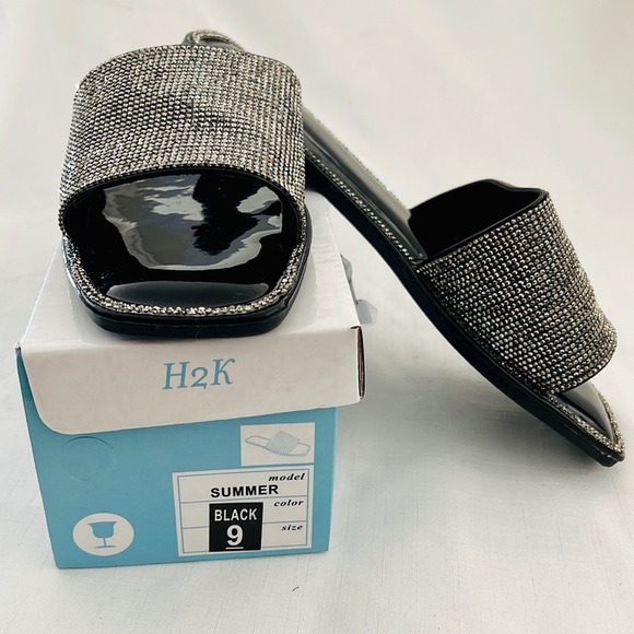 Sandals~Marcasite~ Like / Slip~On / NWB - Picture 7 of 8